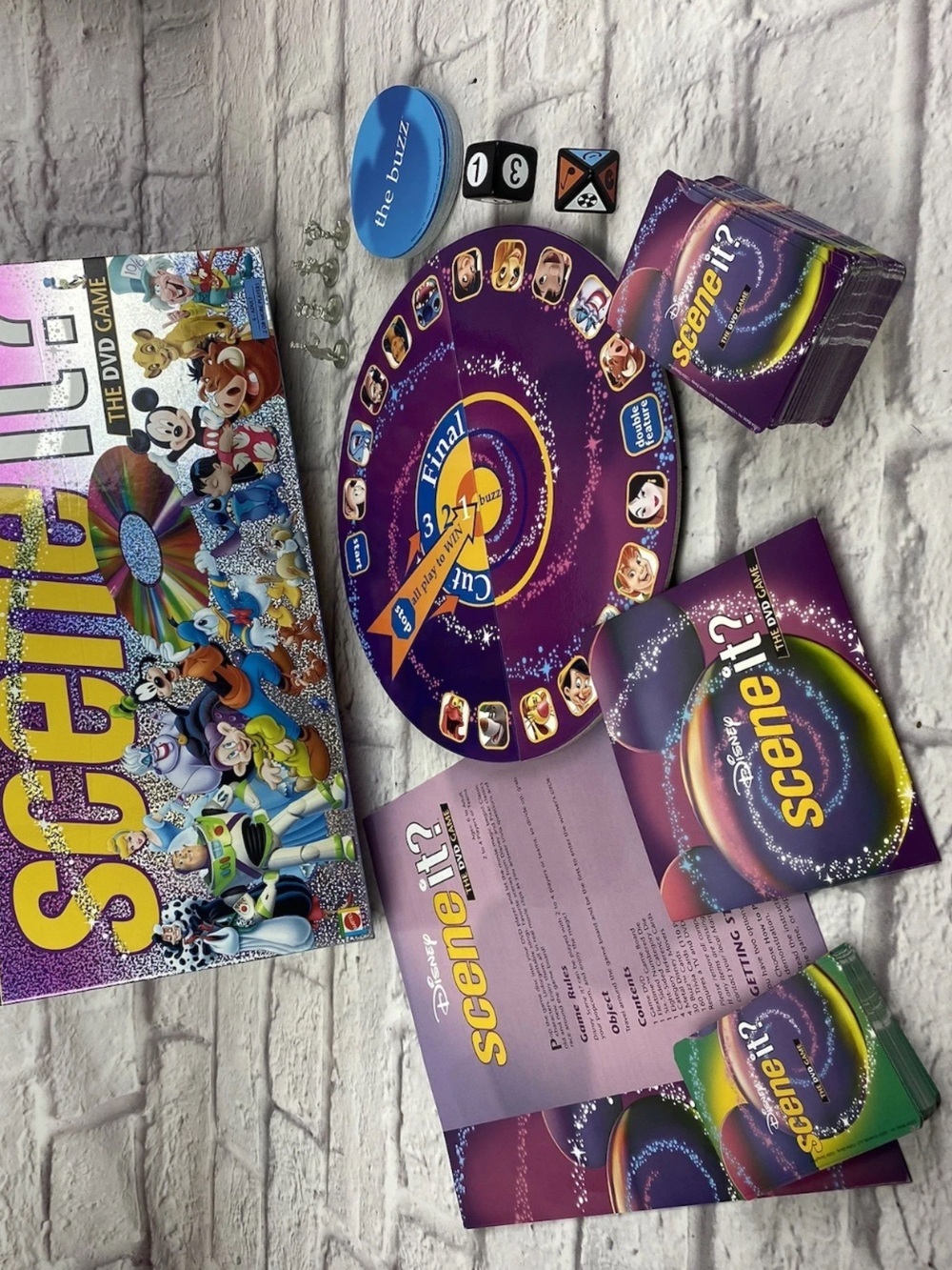 Disney Spin It? DVD Game — Purple and Yellow Box with Colorful Character Art - Picture 4 of 9